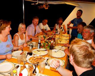 Dining onboard Sheena, Maldive Islands liveaboard
