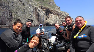 Diving with Humboldt Explorer at Wolf Island - photo courtesy of Alana McGee